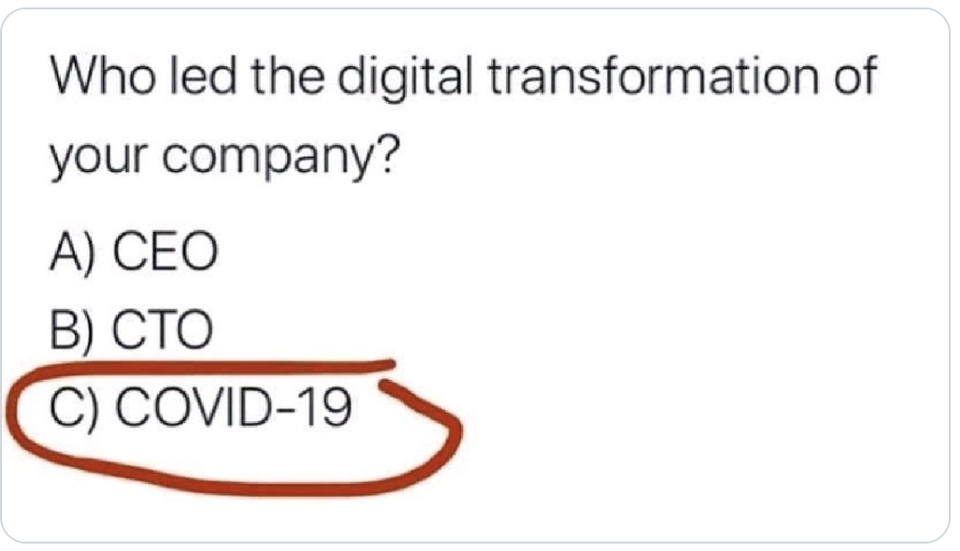 Digital Transformation driver: COVID-19